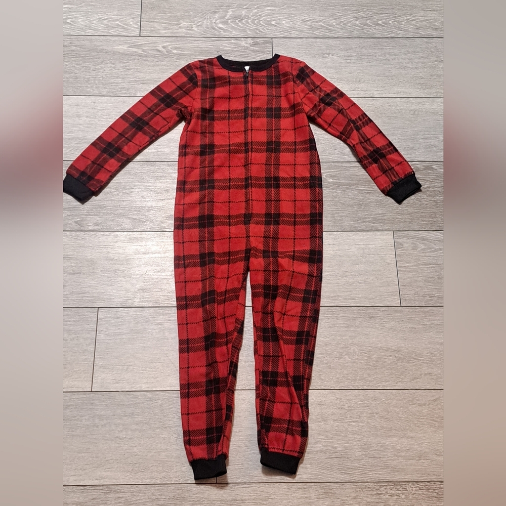 George Red and Black Checkered Kids Footie